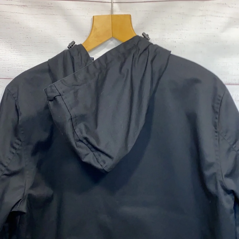 Men's black Five Four brand hooded jacket - zip front with pockets Medium - Picture 8 of 10